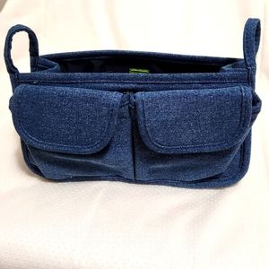 Beabi Denim Insert Bag Organizer. Colour Blue.